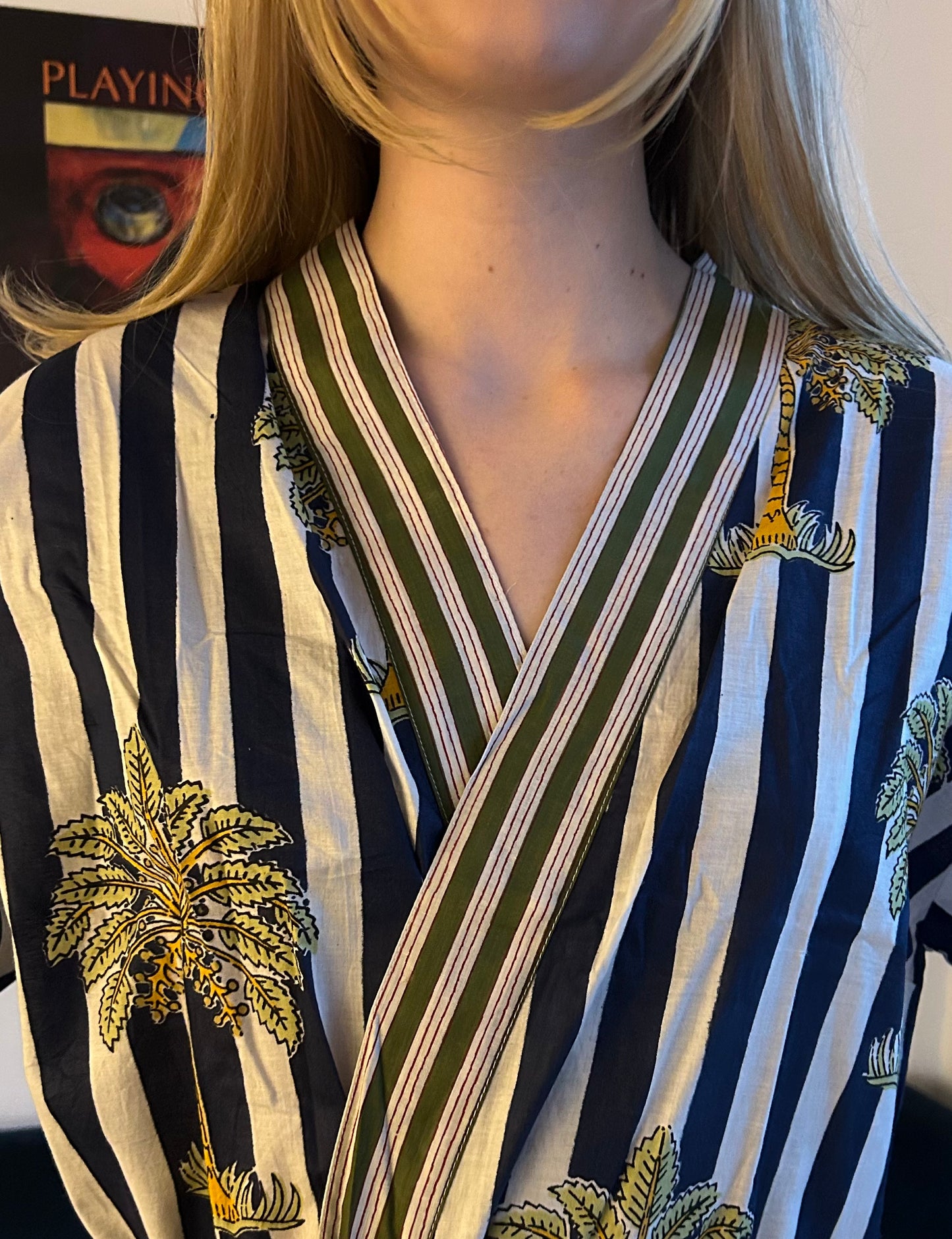 Palm Tree Paradise: Blue Robe