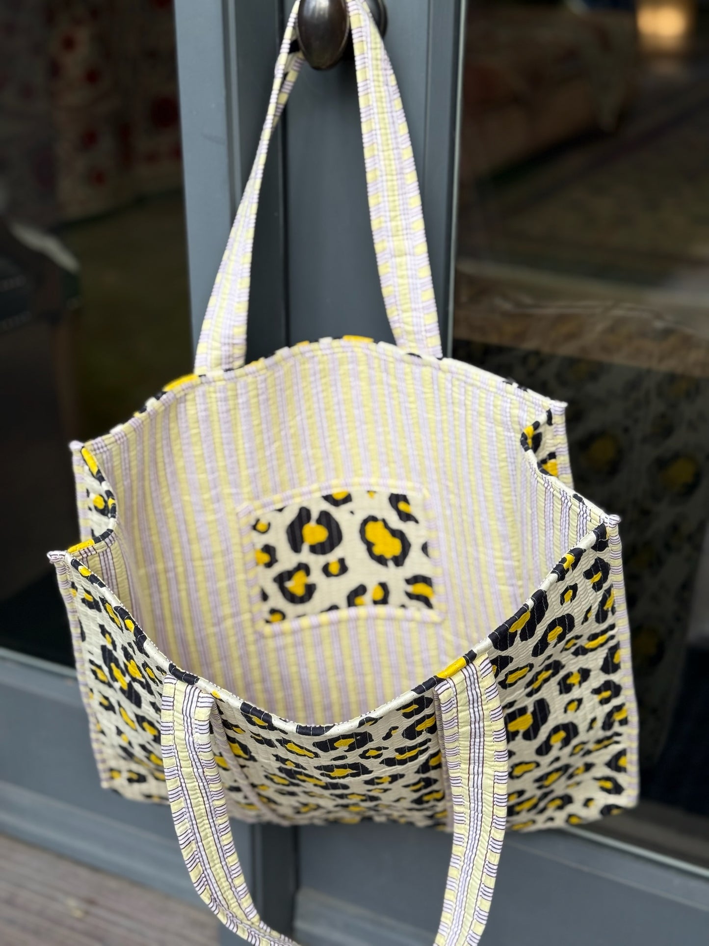 Cheetah Tote: Yellow