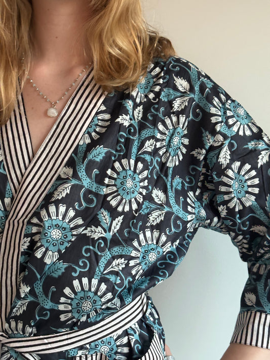 Midnight Flower Robe