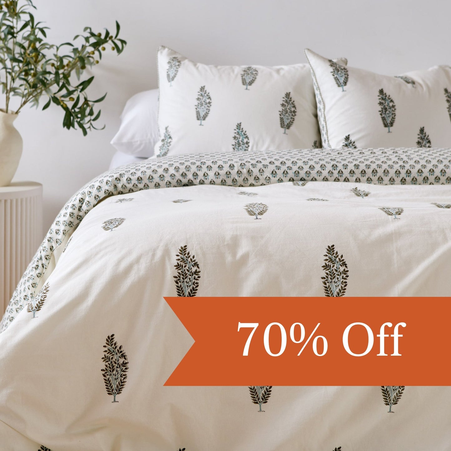 Olive Print Duvet Cover Set - 70% Off - Imli.lifestyle