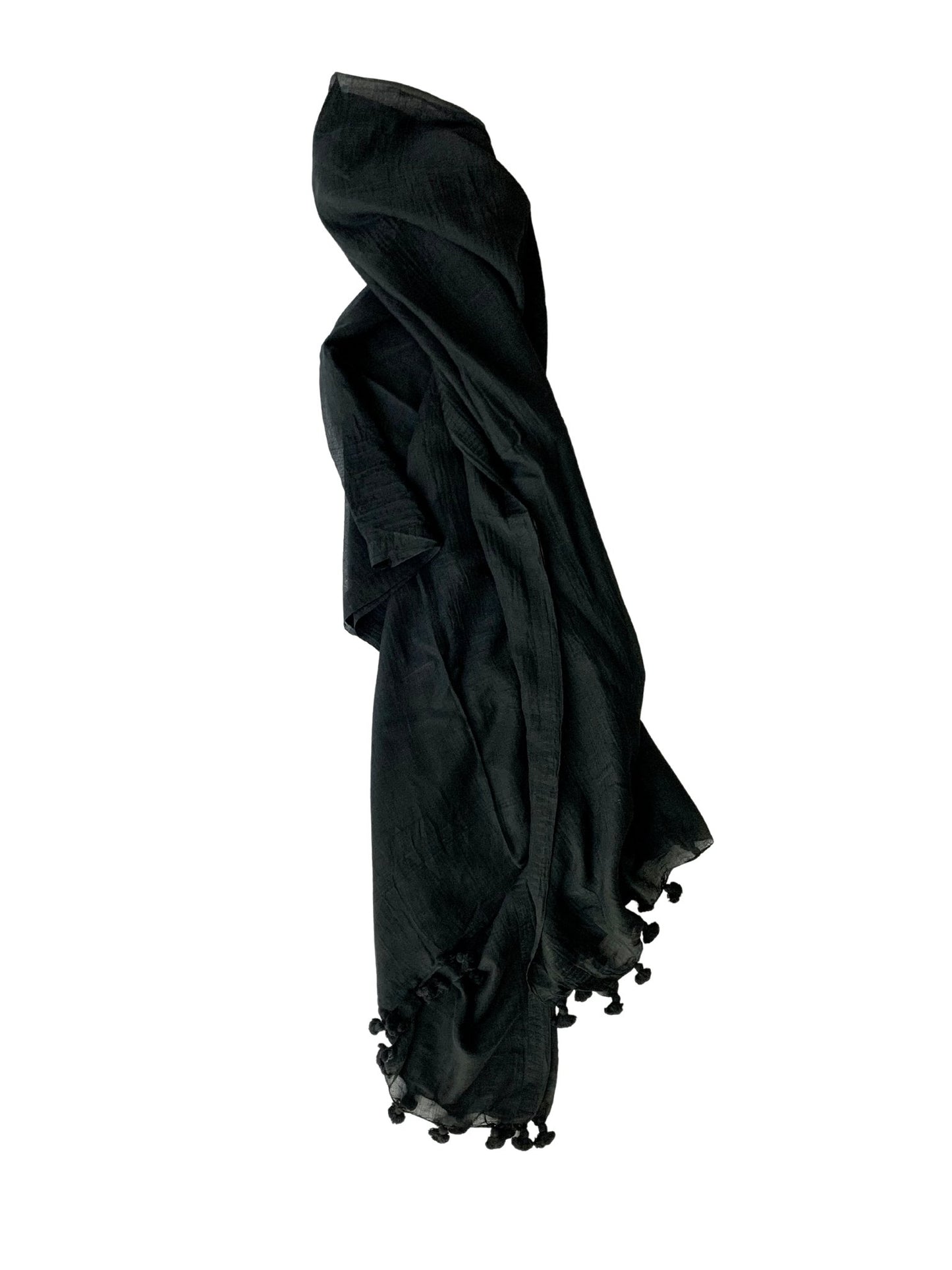 Tassel Scarf - Black - Imli.lifestyle