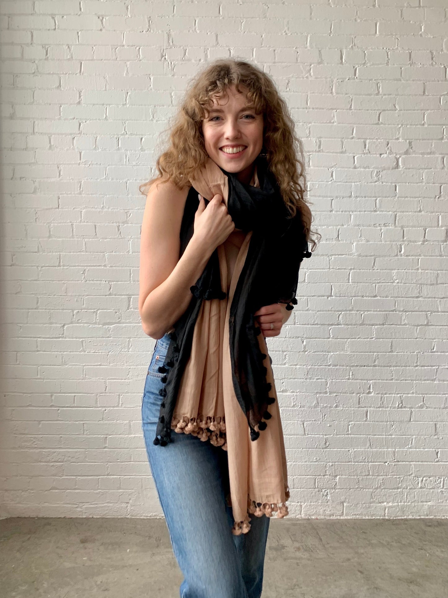 Tassel Scarf - Camel - Imli.lifestyle