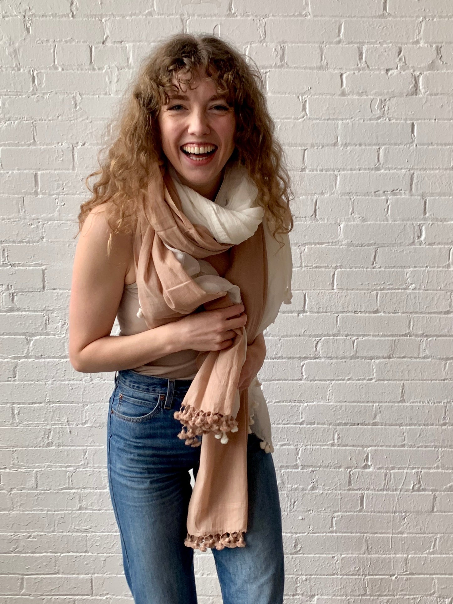 Tassel Scarf - Camel - Imli.lifestyle