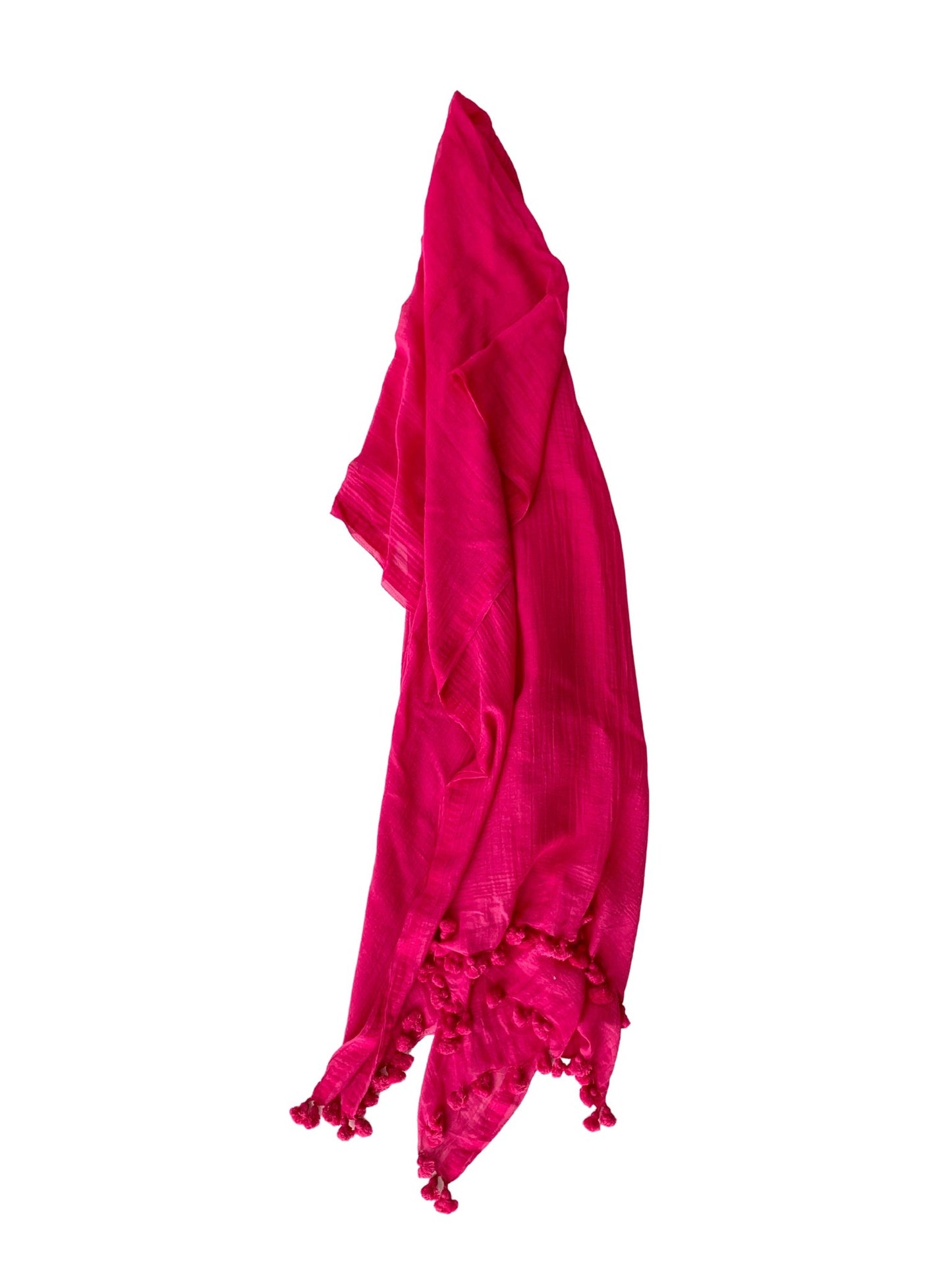 Tassel Scarf - Hot Pink - Imli.lifestyle