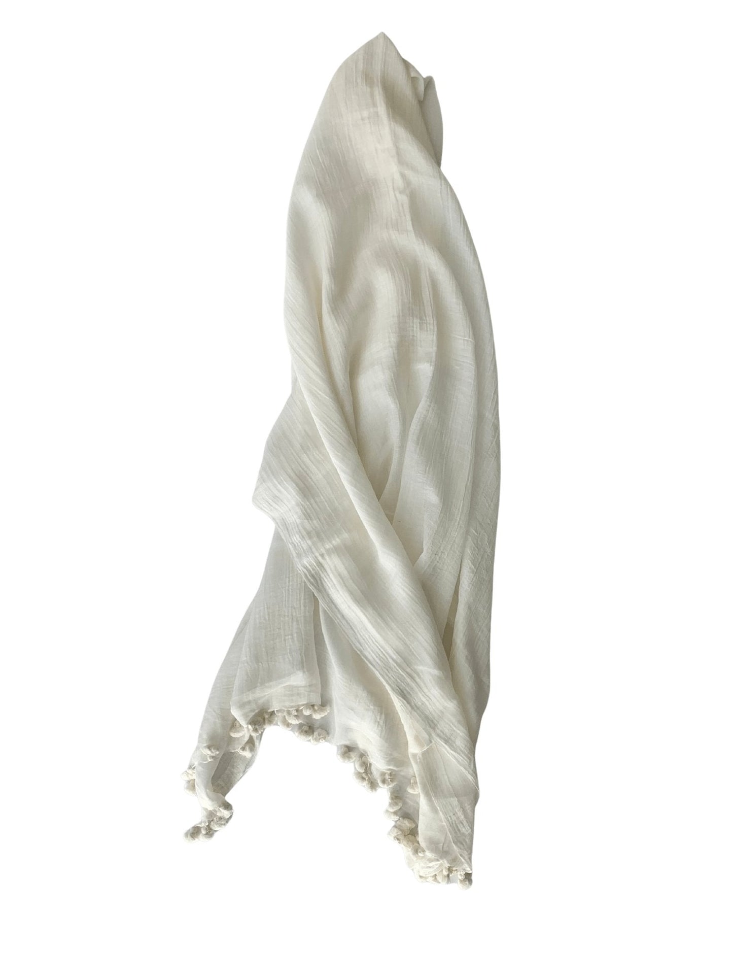 Tassel Scarf - White - Imli.lifestyle