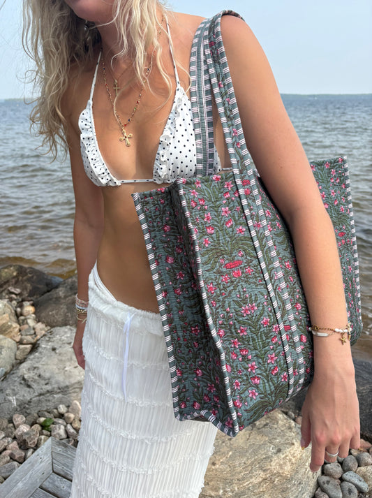 Wisteria - Green Tote