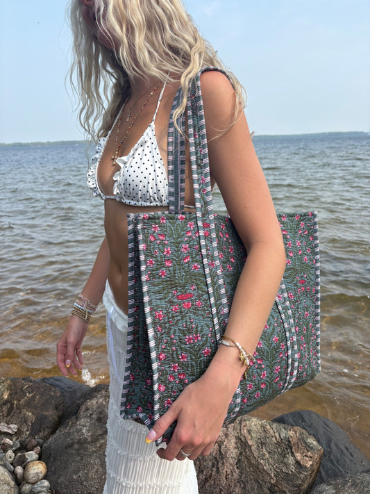 Wisteria - Green Tote