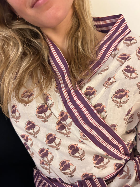 Purple Blooming Robe