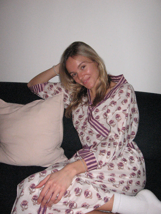 Purple Blooming Robe