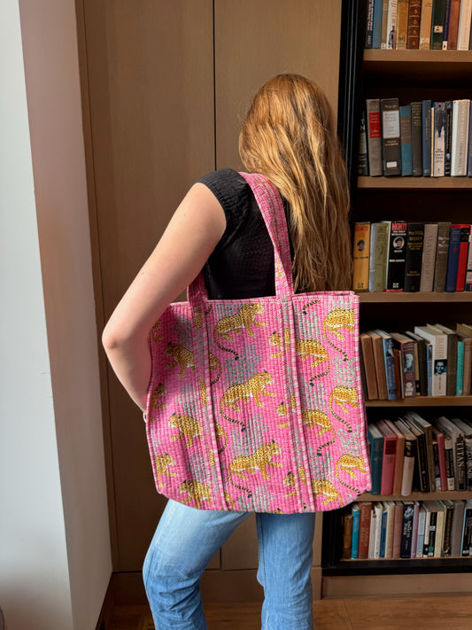 Dancing Tigers - Pink Tote
