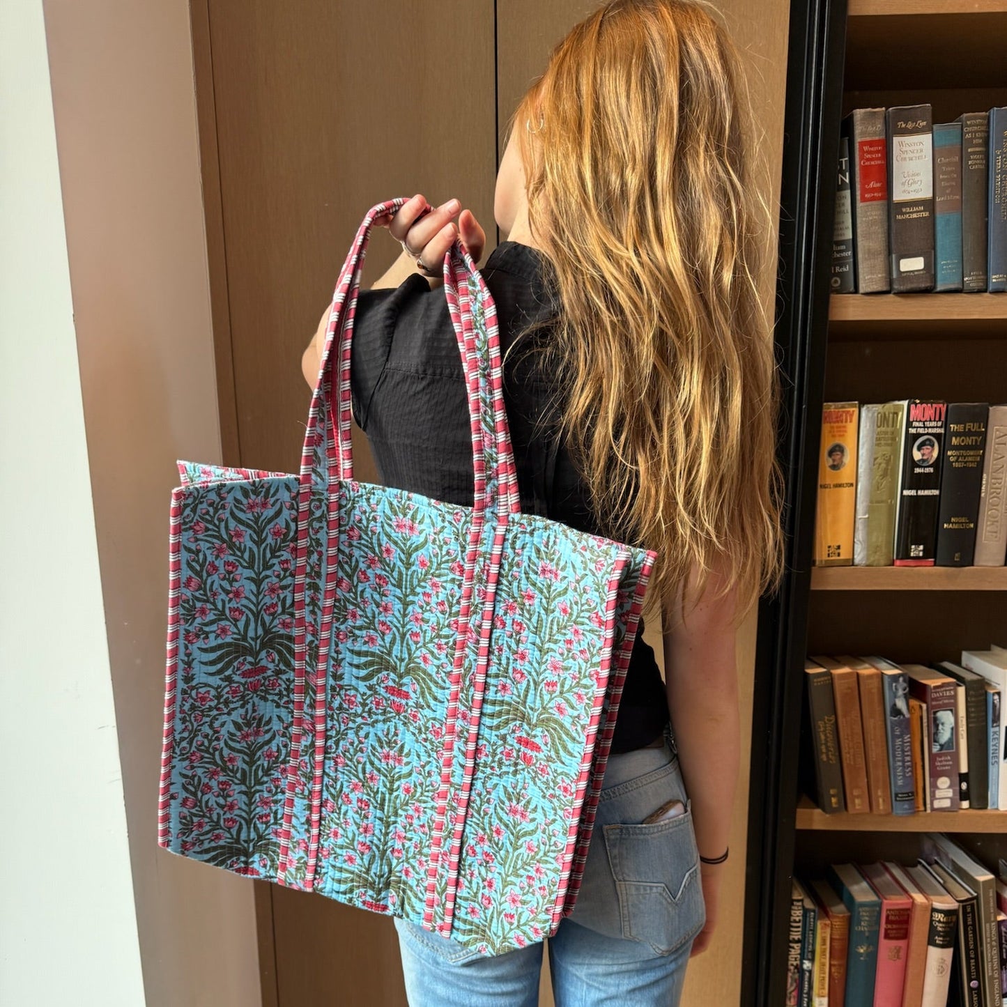 Wisteria - Bright Blue Tote