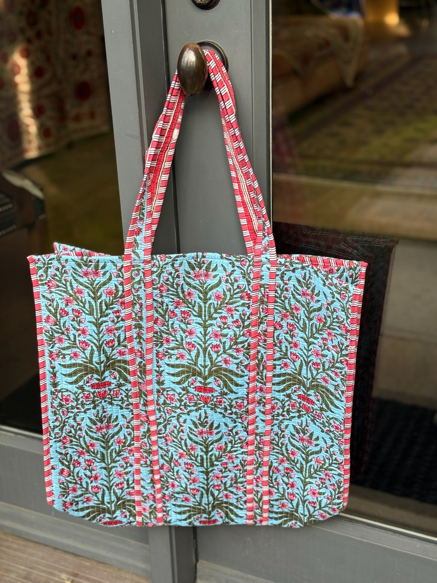 Wisteria - Bright Blue Tote