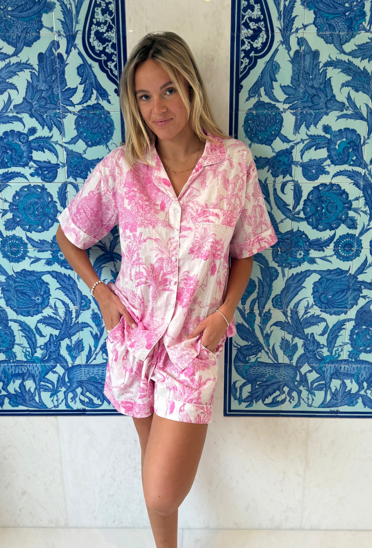 Porcelain Garden | Pink: Short PJs