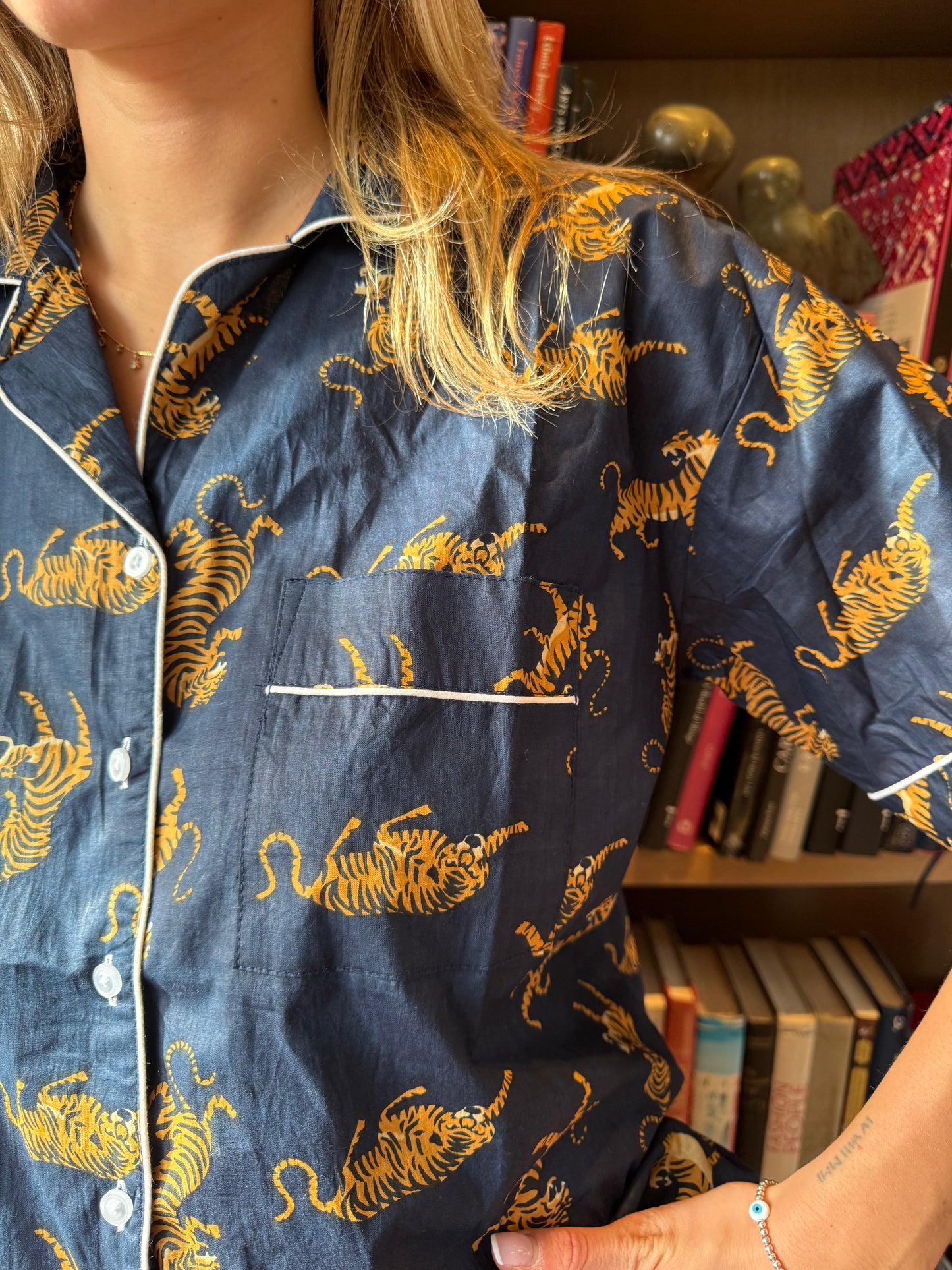 Dancing Tigers | Navy: Short PJs