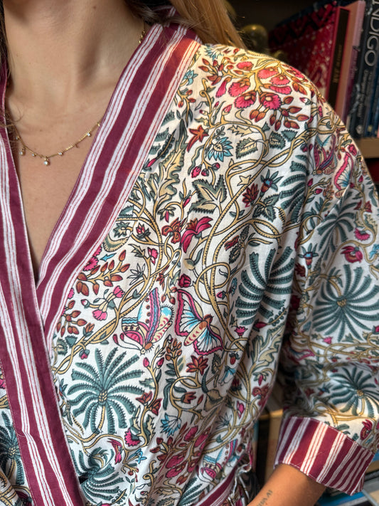 Butterfly Print - Maroon