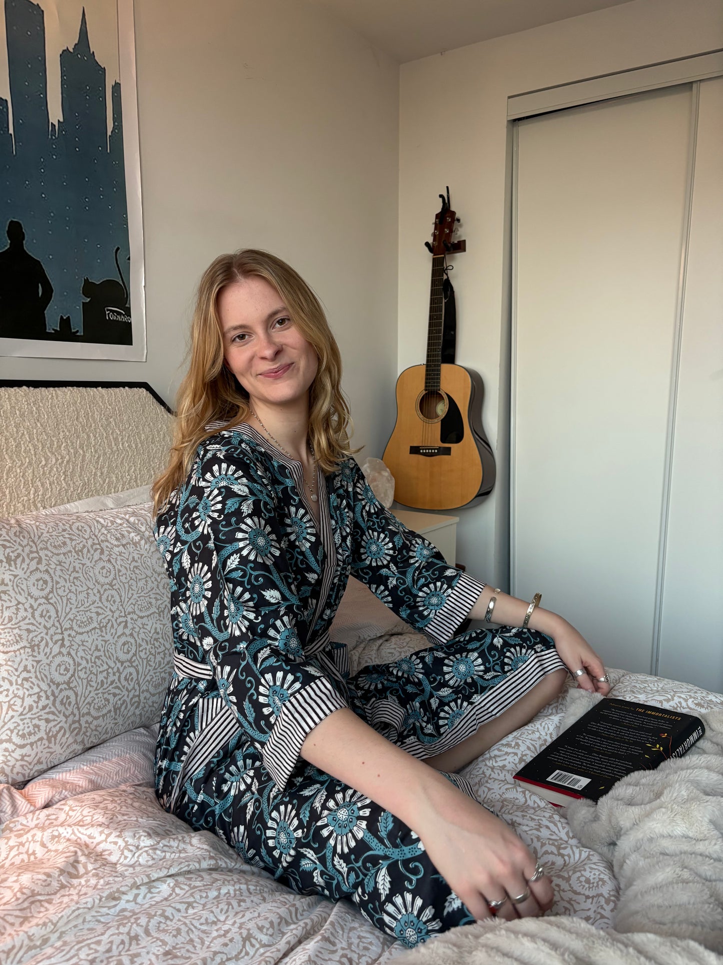 Midnight Flower Robe