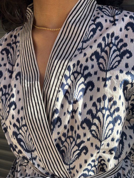 Blue Ikat