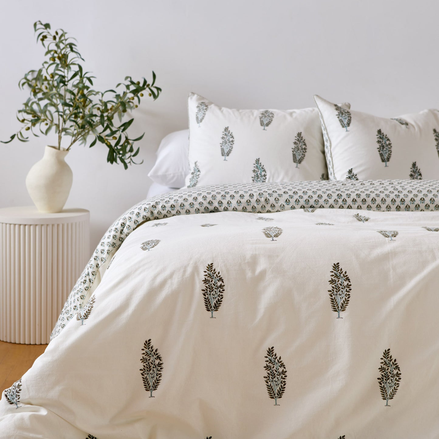 Olive Print Duvet Cover Set