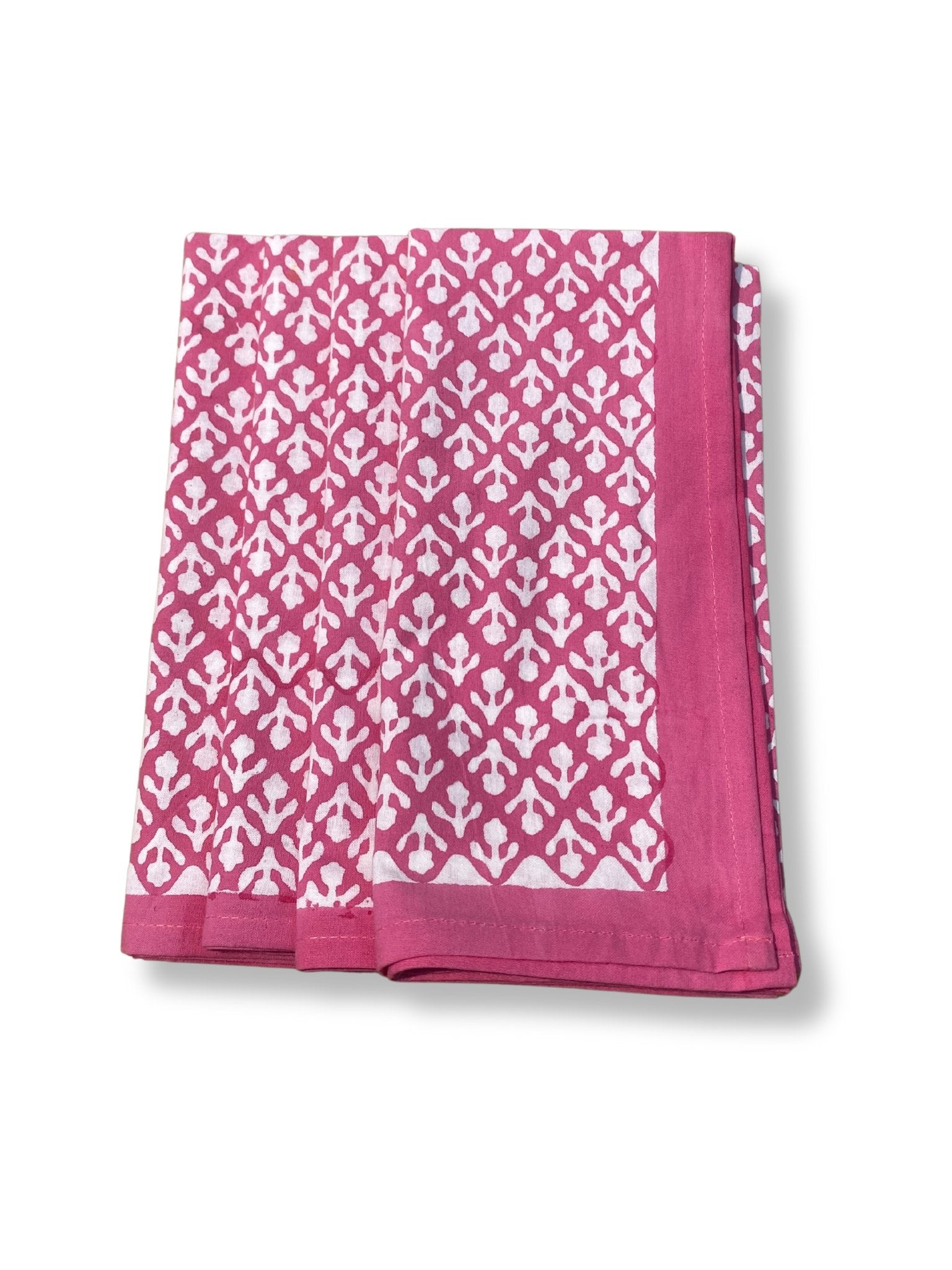 Block Print Cotton Napkins | Pink - Imli.lifestyle