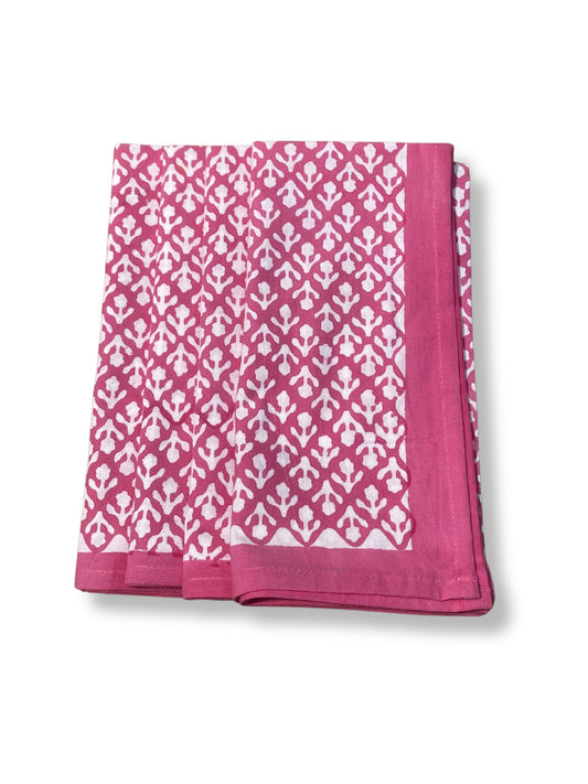 Block Print Cotton Napkins | Pink - Imli.lifestyle