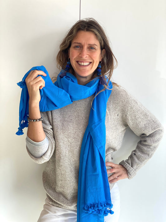 Tassel Scarf | Cerulean - Imli.lifestyle